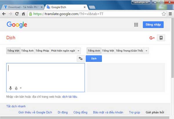 Phần mềm dịch tiếng anh Google Dịch