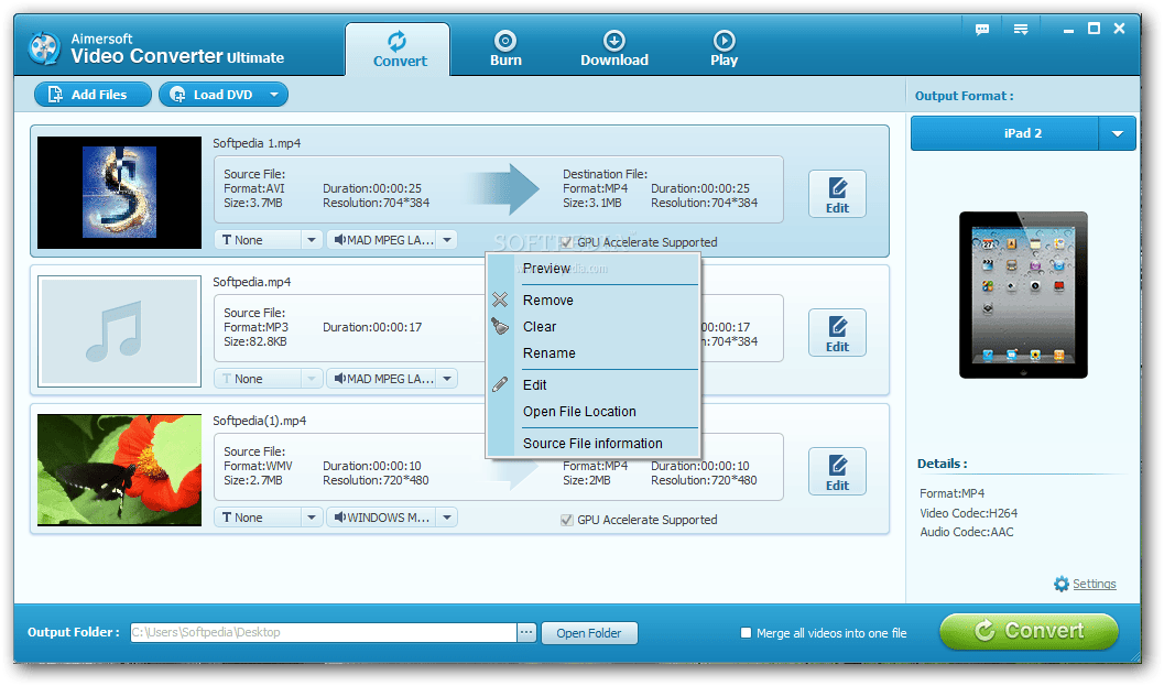 Phần mềm đổi đuôi video Aimersoft Video Converter Ultimate