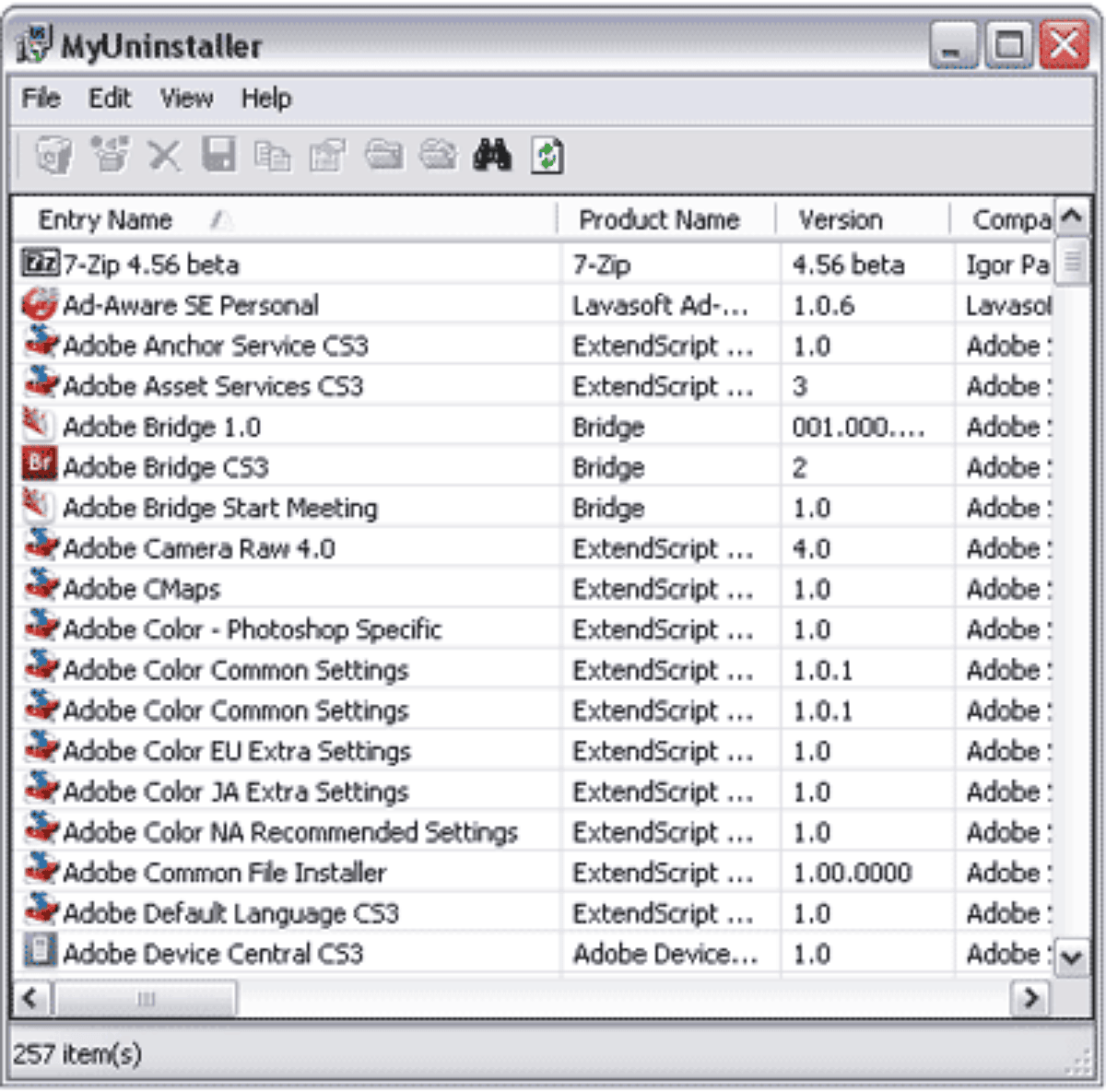Phần mềm gỡ cài đặt MyUninstaller
