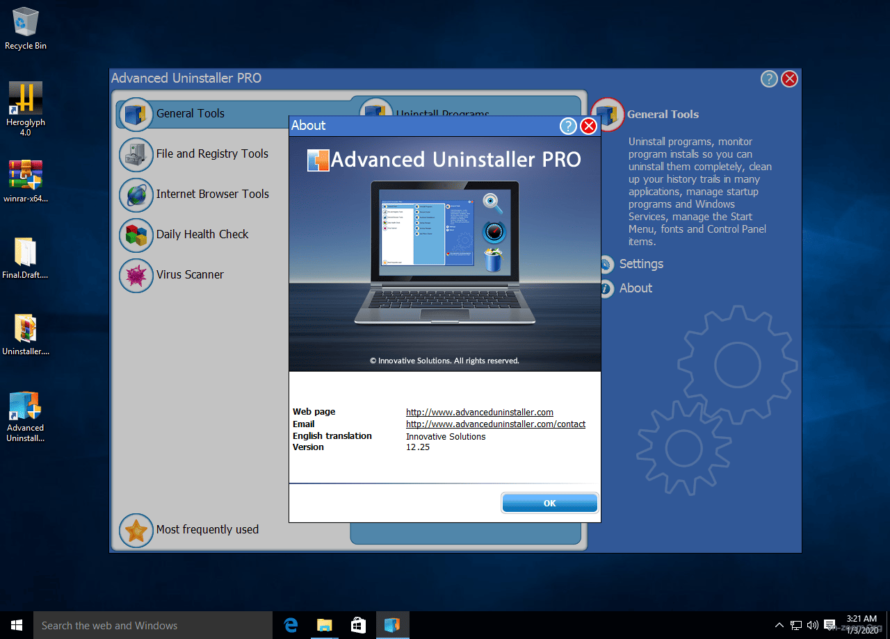 Phần mềm gỡ cài đặt Advanced Uninstaller PRO