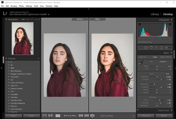Phần mềm làm nét ảnh Lightroom