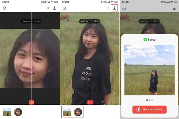 Phần mềm làm nét ảnh Remini