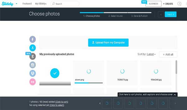 phần mềm làm video trên máy tính Slidely
