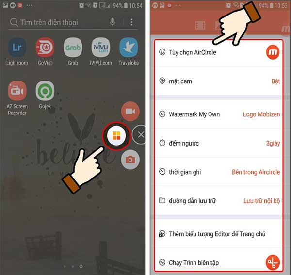 phần mềm quay video trên điện thoại Mobizen Screen Recorder