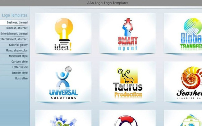phần mềm thiết kế AAA Logo