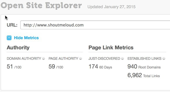 Domain Authority Checker (Moz)